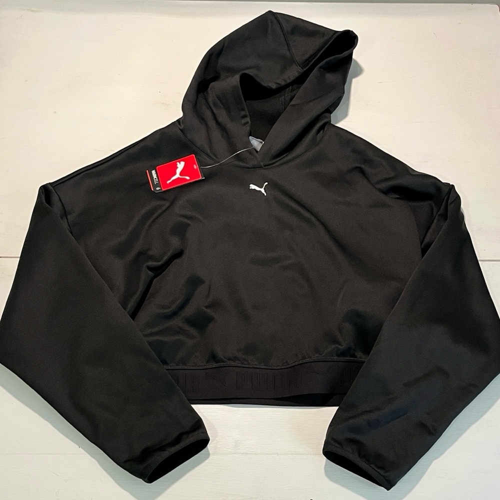 Puma WarmCELL Cropped Hoodie - Black Women’s XL - NWT